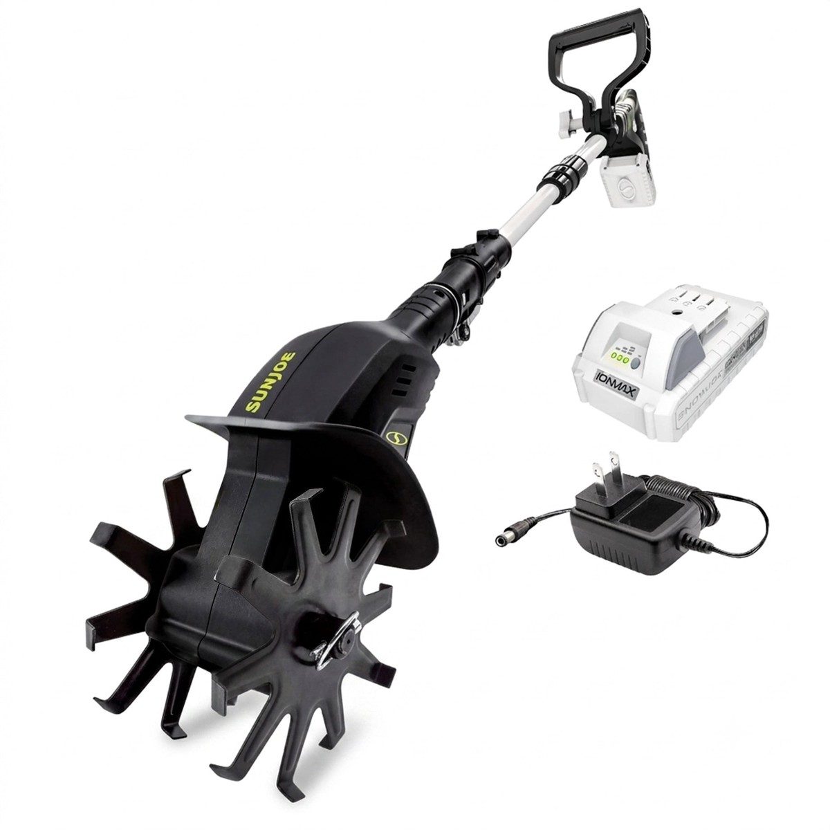 Sun Joe 24V Cordless Garden Tiller Cultivator Accessory Kit, Black, 24V-TLR-LTE