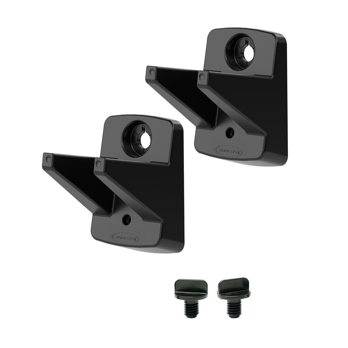Suncast 2 Pack Compact Wall Mount Tool Organizer Hook Storage Hanger Rack, Black
