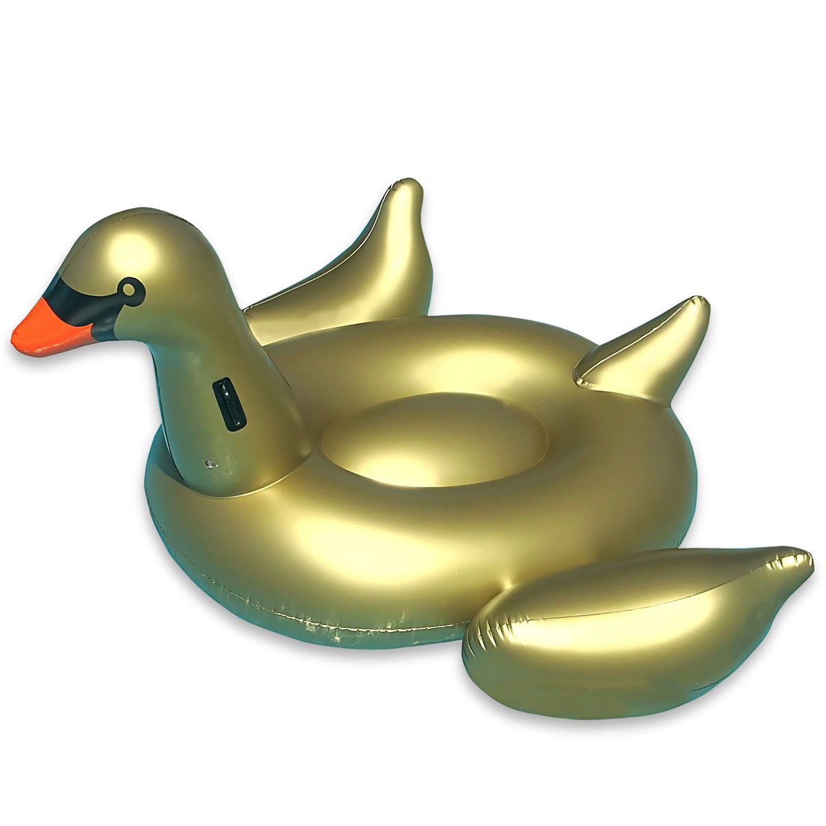 Swimline 90701 Giant 78" Inflatable Golden Swan Ride-On Pool Float Raft, Gold