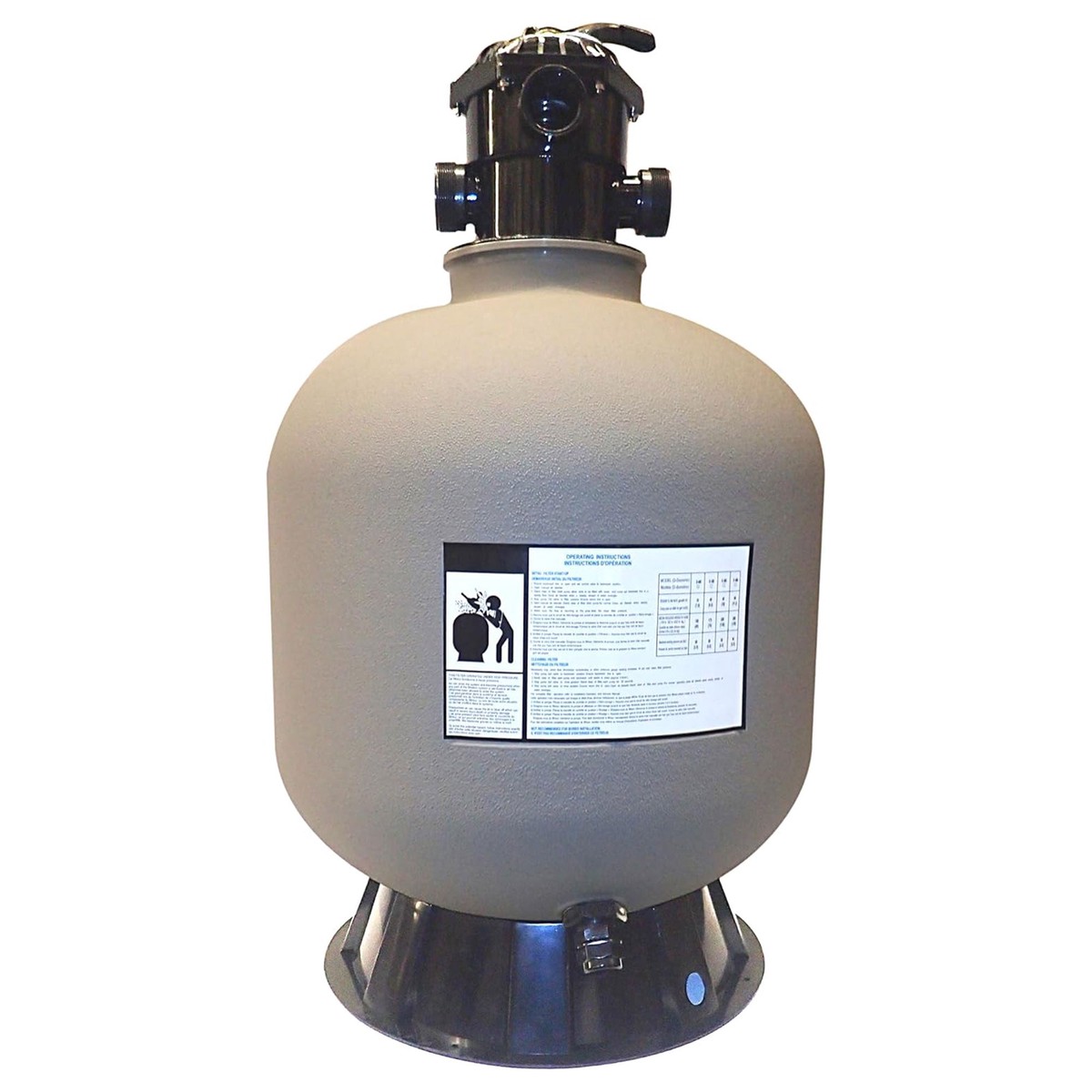 Swimline Hydrotools 22 Inch Sand Filter Combo Set for Pools, 250lb Sand Capacity