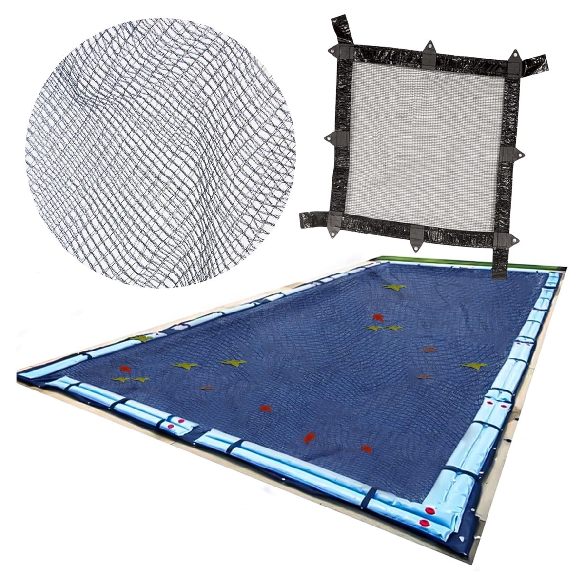 Swimline Hydrotools Leaf Net Winter Pool Cover for 12x20 Ft Above Ground Pools