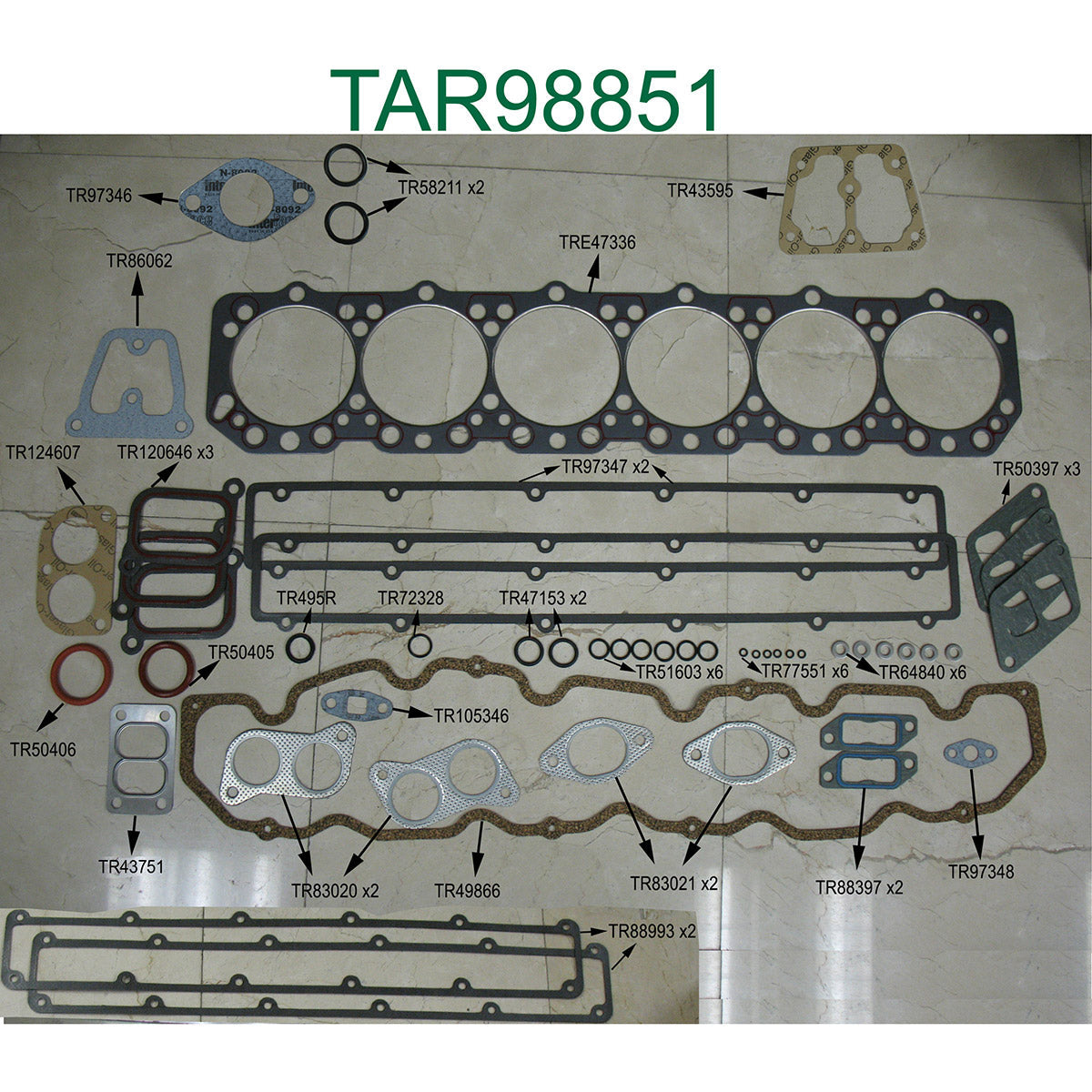 Maxiforce Cylinder Head Gasket Set 6.466 for John Deere AR98851
