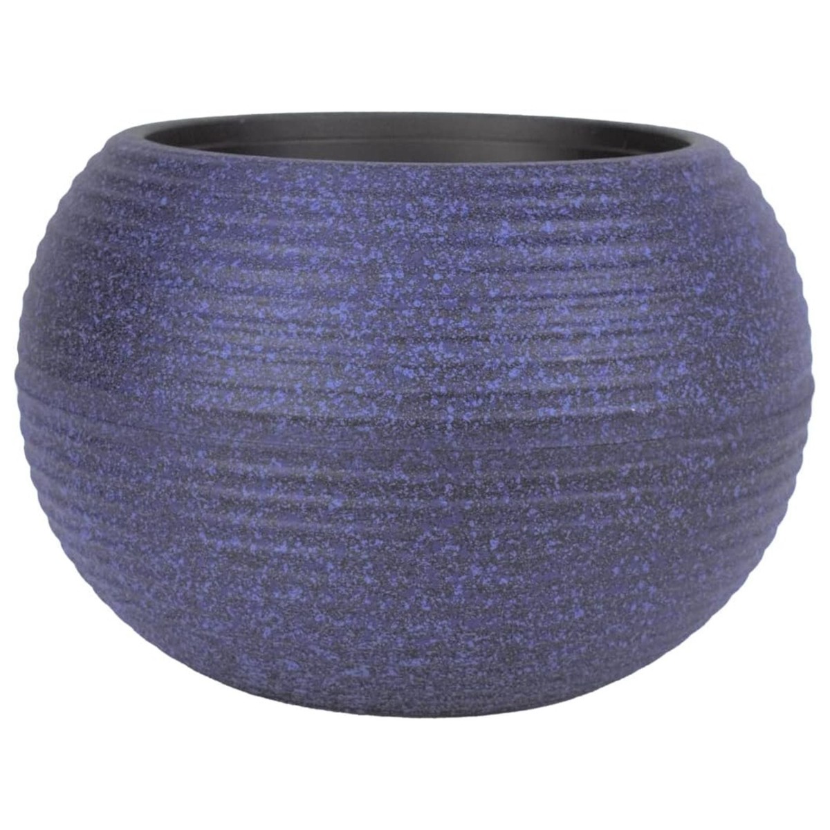 The HC Companies 10 Inch Atlas Sphere Planter, Round Plastic Plant Pot, Blue