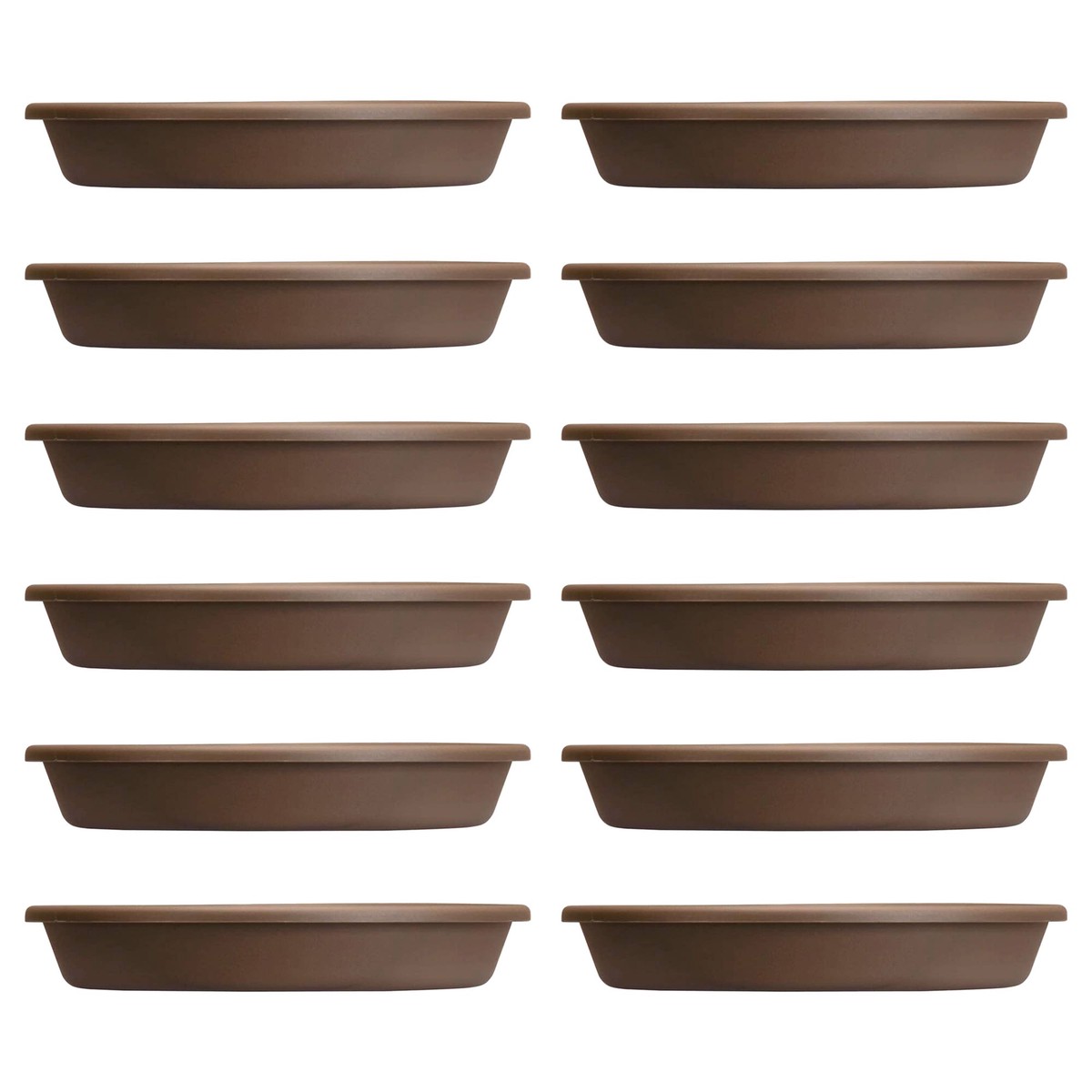 The HC Companies 16.3 Inch Planter Saucer for Classic Pots, Chocolate (12 Pack)