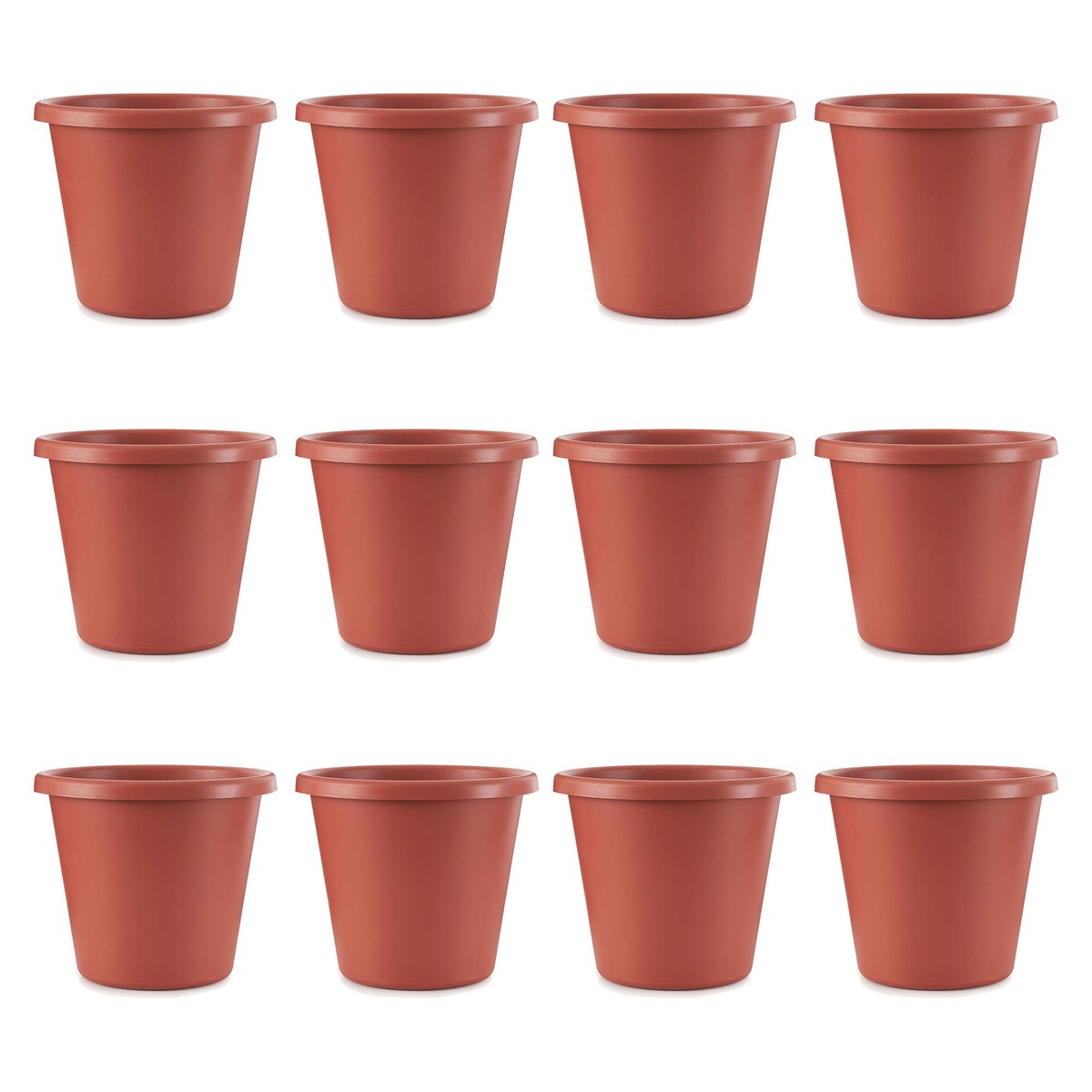 The HC Companies 20 In Plastic Classic Flower Pot Planter, Terra Cotta (12 Pack)