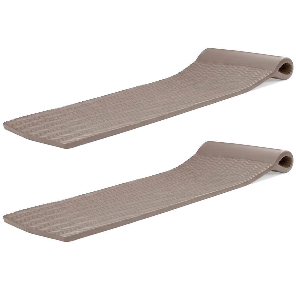 TRC Recreation Serenity 70 In. Foam Mat Raft Lounger Pool Float, Bronze (2 Pack)