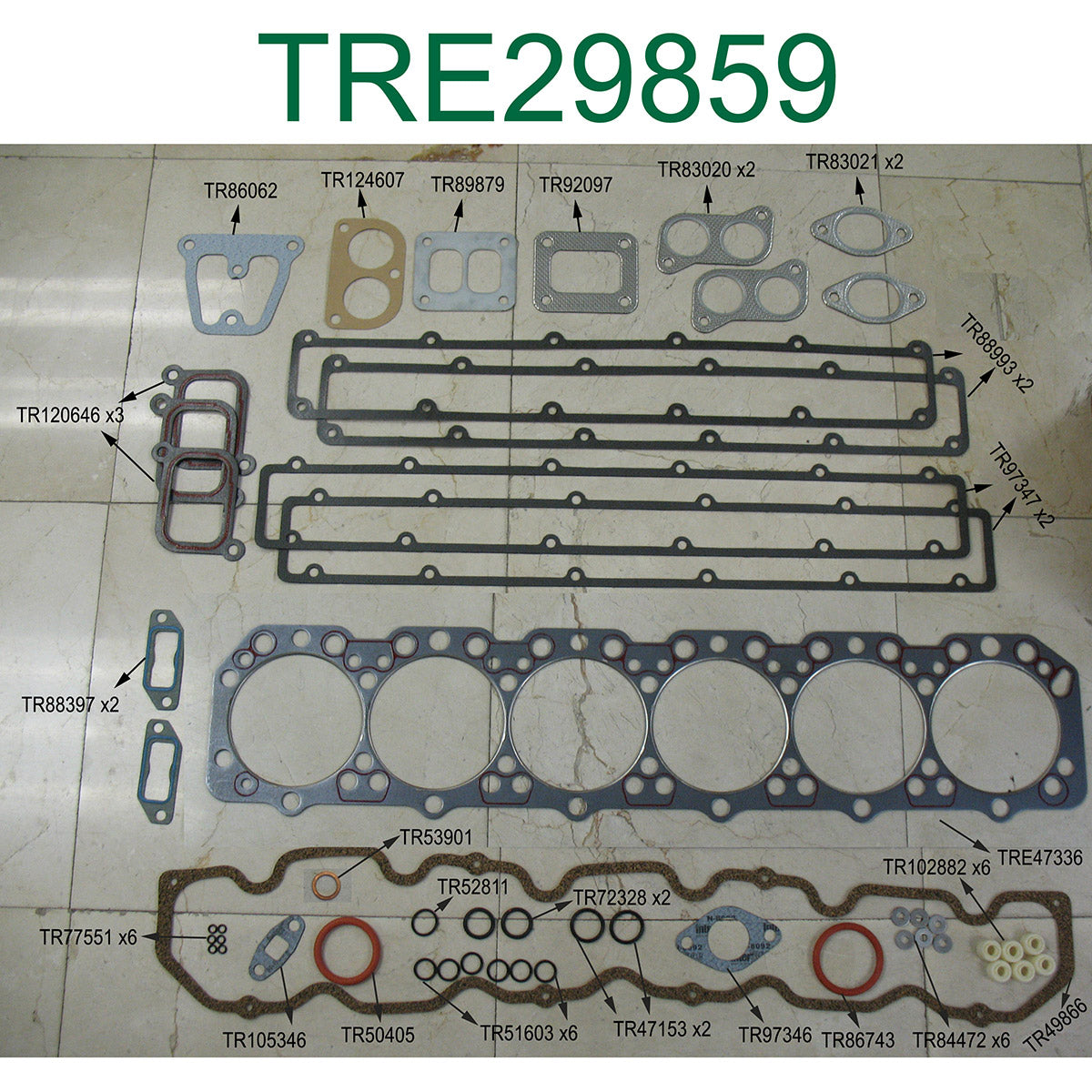 Maxiforce Cylinder Head Gasket Set, 6076 for John Deere RE29859