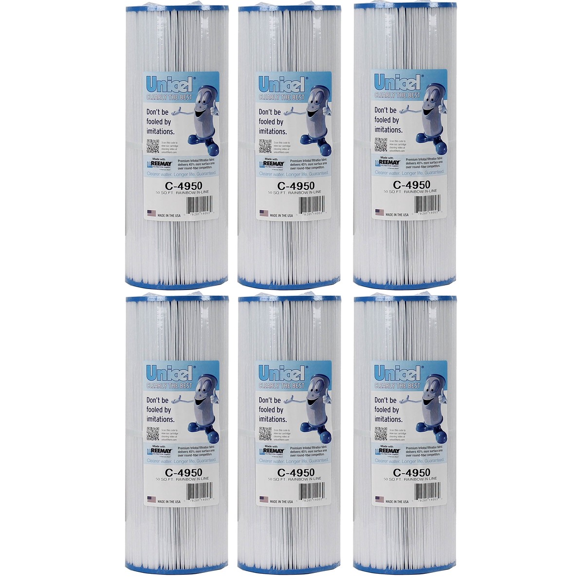 Unicel C-4950 Replacement 50 Sq Ft Pool Hot Tub Spa Filter Cartridge (6 Pack)