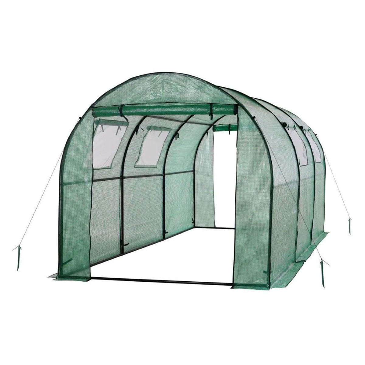 Upper Bounce Ogrow 2 Door Walk In Greenhouse with Ventilation Windows, Green