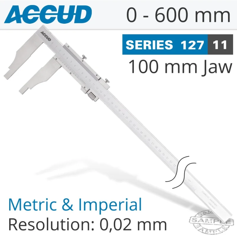 VERNIER CALIPER JAW LENGTH 100MM 0-600MM/0-24′