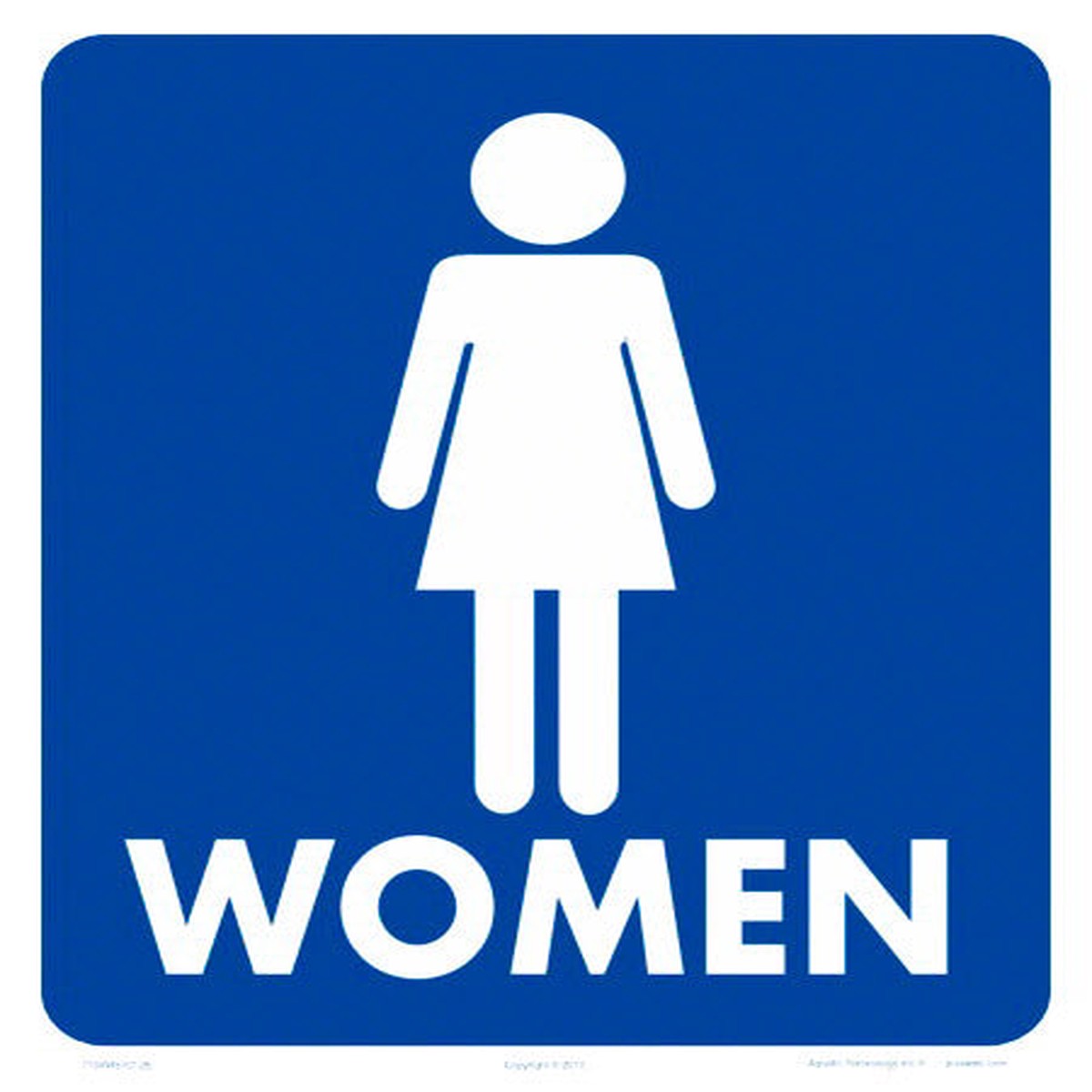 Women With GraphicsSign - 10 x 12 Inch on Vinyl Stick-on